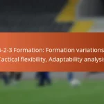 5-2-3 Formation: Formation variations, Tactical flexibility, Adaptability analysis