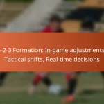 5-2-3 Formation: In-game adjustments, Tactical shifts, Real-time decisions