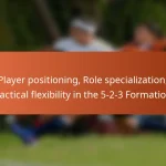 Player positioning, Role specialization, Tactical flexibility in the 5-2-3 Formation